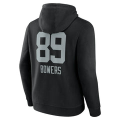 Brock Bowers Las Vegas Raiders Name & Number Team Wordmark Pullover Hoodie - Black - NFL