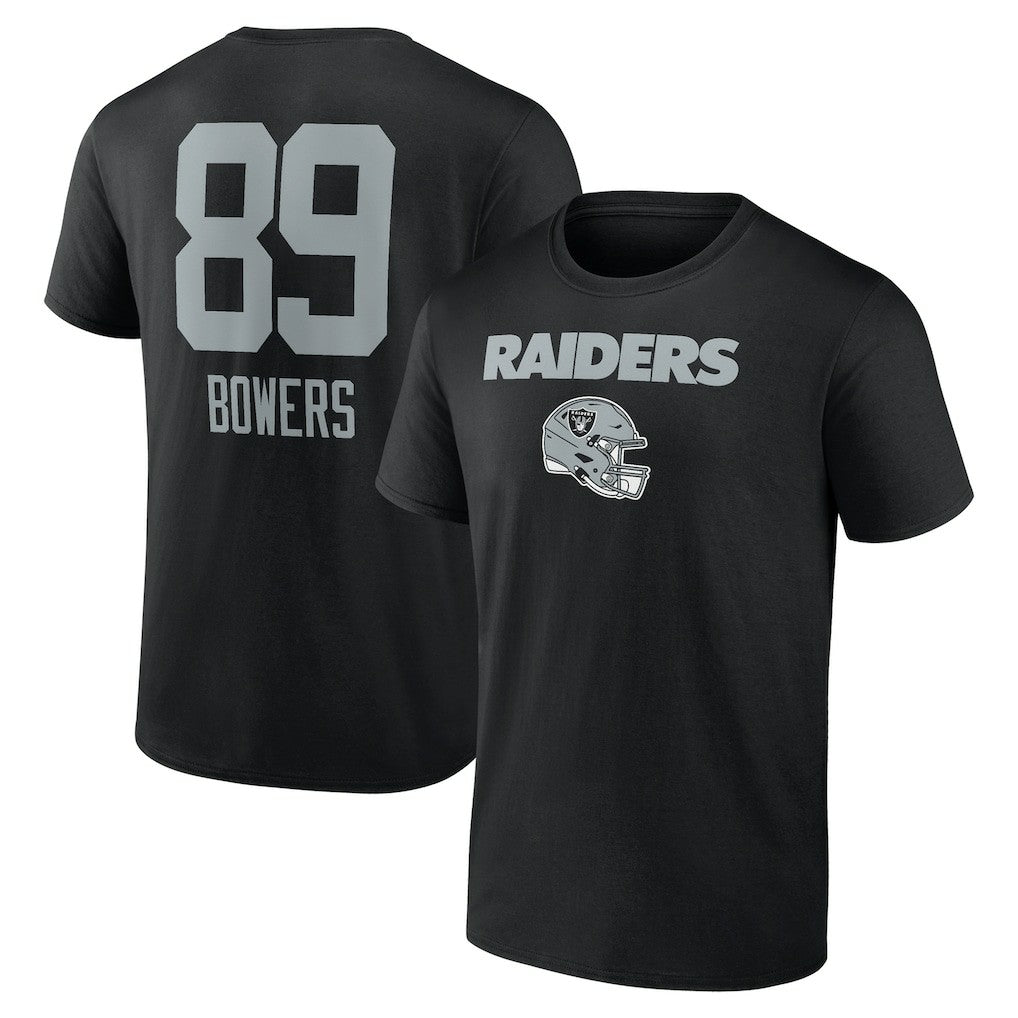 Brock Bowers Las Vegas Raiders Name & Number Team Wordmark T-Shirt - Black - NFL