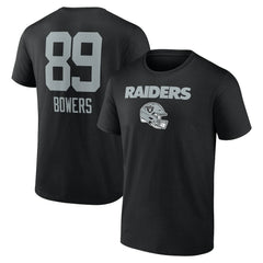 Brock Bowers Las Vegas Raiders Name & Number Team Wordmark T-Shirt - Black - NFL