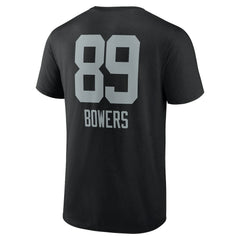 Brock Bowers Las Vegas Raiders Name & Number Team Wordmark T-Shirt - Black - NFL