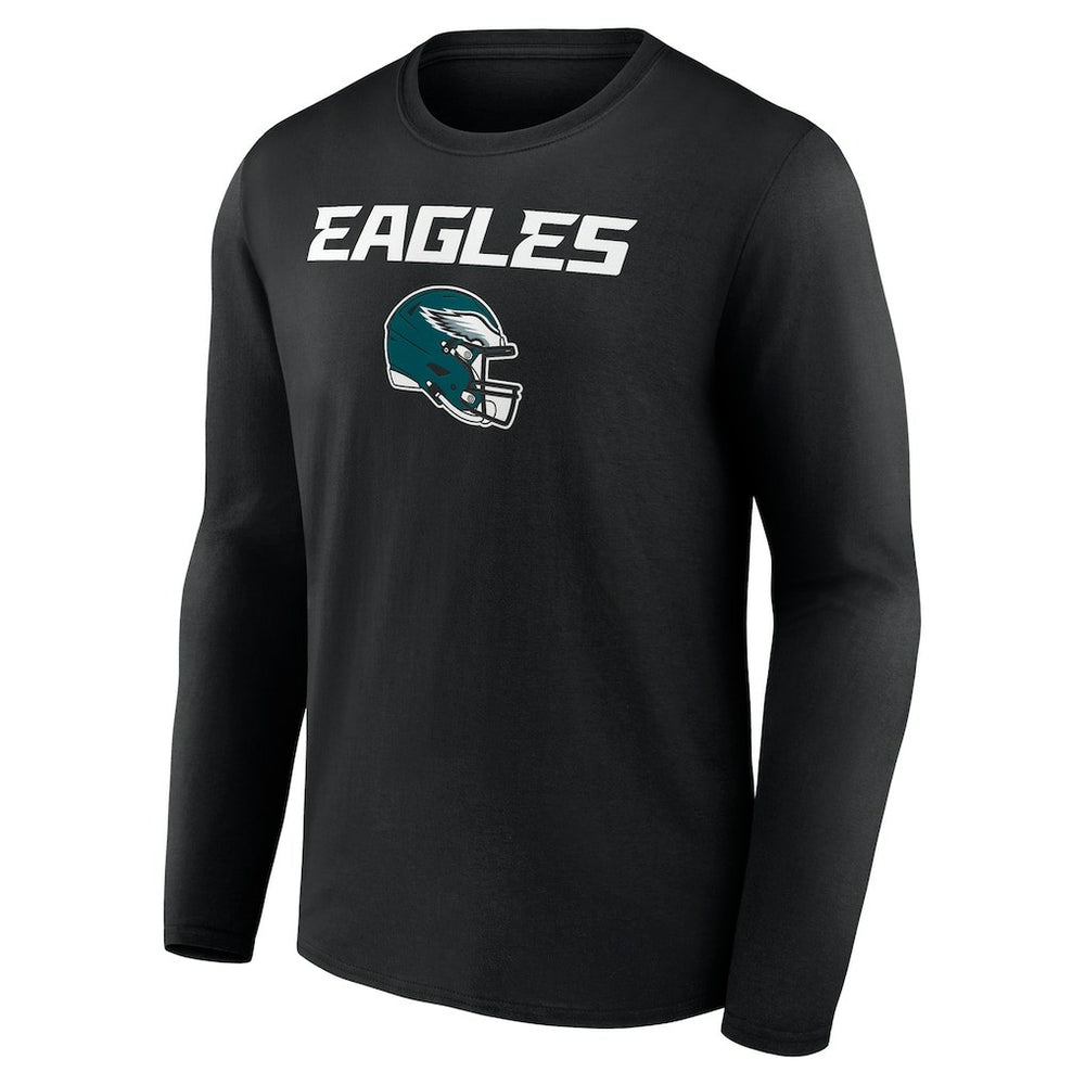 Saquon Barkley Philadelphia Eagles Name & Number Team Wordmark Long Sleeve T-Shirt - Black - NFL
