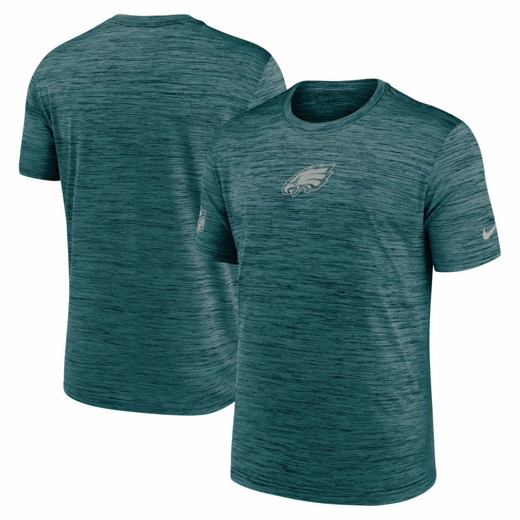 Philadelphia Eagles Big & Tall Sideline Velocity Performance T-Shirt - Midnight Green - Nike