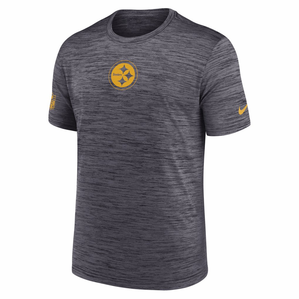Pittsburgh Steelers Big & Tall Sideline Velocity Performance T-Shirt - Black - Nike