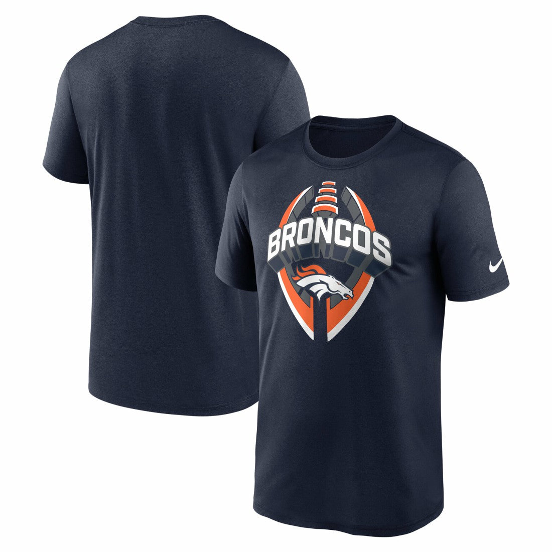 Denver Broncos Big & Tall Primetime Legend Icon Performance T-Shirt - Navy - Nike