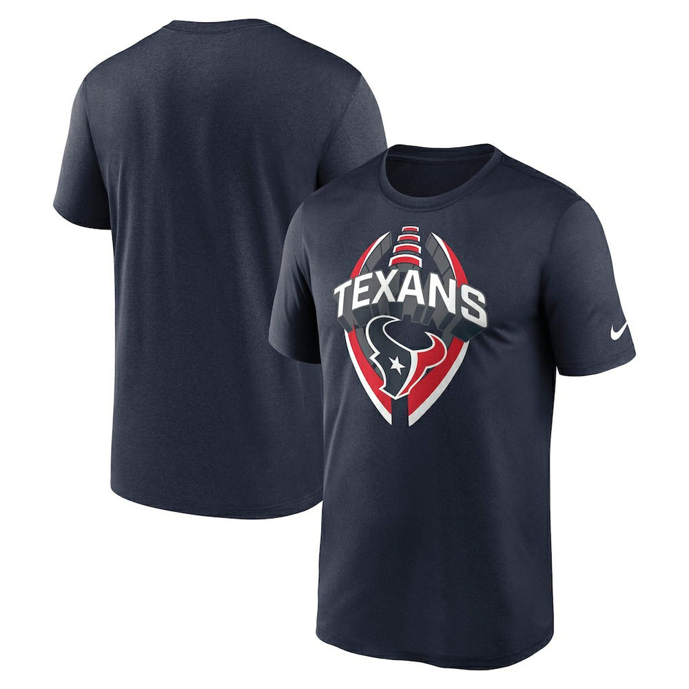 Houston Texans Big & Tall Primetime Legend Icon Performance T-Shirt - Navy - Nike
