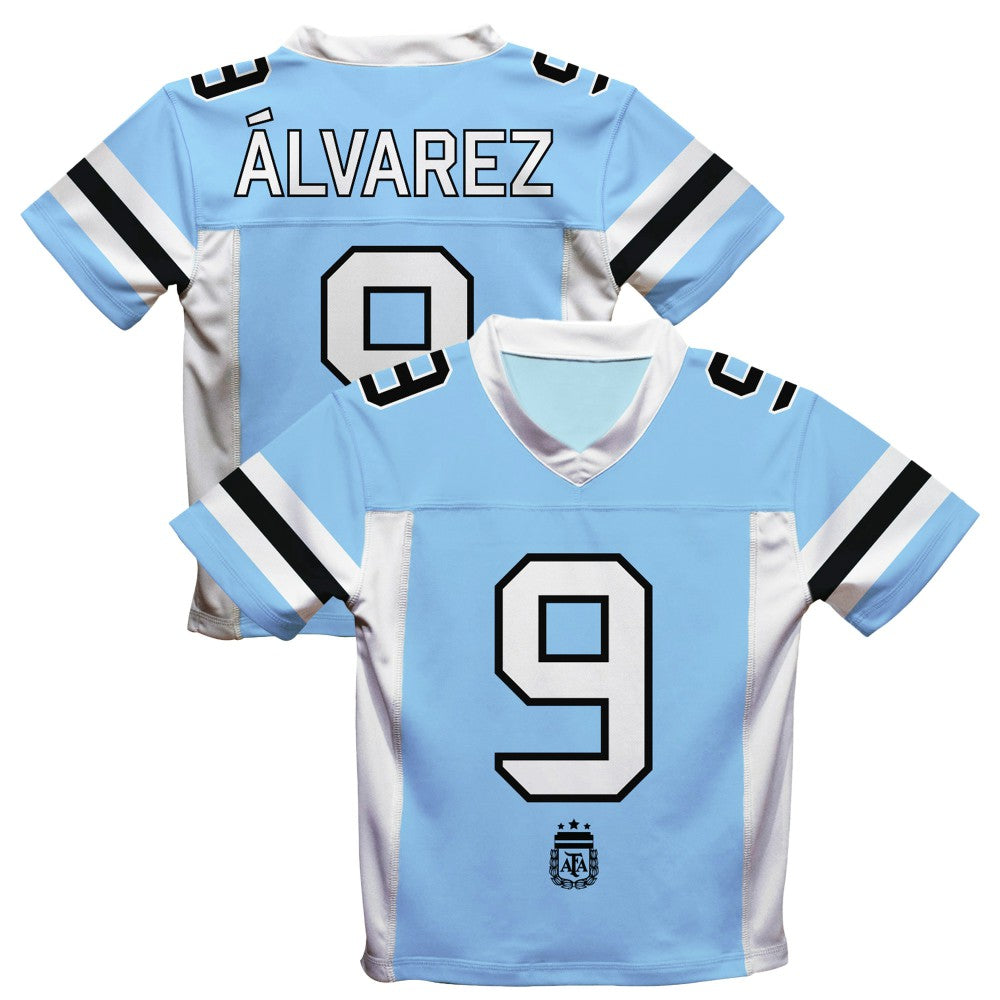 Julián Álvarez Argentina National Team Vive La Fete Football Jersey Light Blue