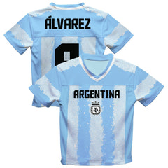 Julián Álvarez Argentina National Team Vive La Fete Football Jersey Light Blue