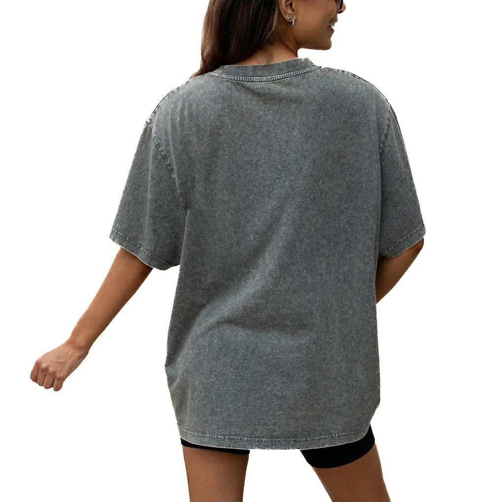 Miami Dolphins Gameday Couture Women's Throwback Oversized Snow Wash T-Shirt - Grey - NFL