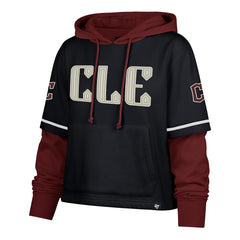 Cleveland Guardians '47 Women's City Connect Shortstop Cropped Pullover Hoodie Near Me