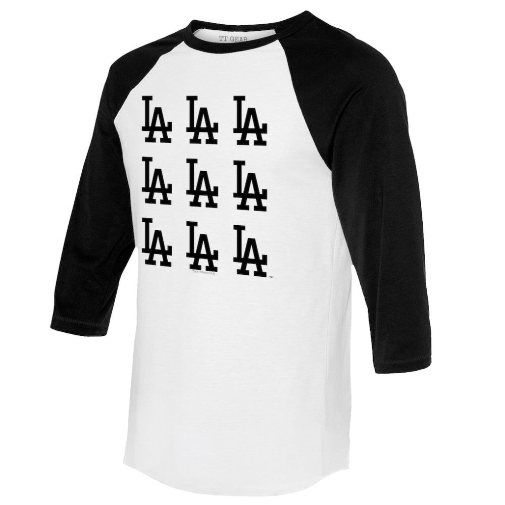 Los Angeles Dodgers Tiny Turnip Women's Logo Grid 3/4 Sleeve Raglan T-Shirt Near Me