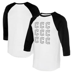 Cleveland Guardians Tiny Turnip Women's Logo Grid 3/4 Sleeve Raglan T-Shirt for sale