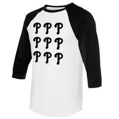Philadelphia Phillies Tiny Turnip Women's Logo Grid 3/4 Sleeve Raglan T-Shirt Outlet