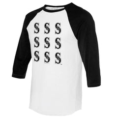 Seattle Mariners Tiny Turnip Women's Logo Grid 3/4 Sleeve Raglan T-Shirt Outlet