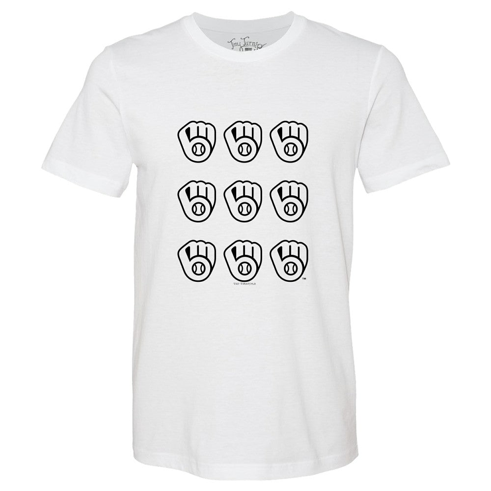 Milwaukee Brewers Tiny Turnip Women's Logo Grid T-Shirt Online