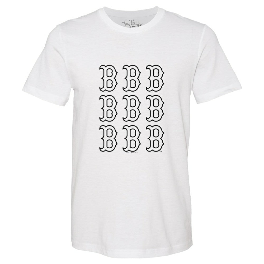 Boston Red Sox Tiny Turnip Women's Logo Grid T-Shirt Outlet