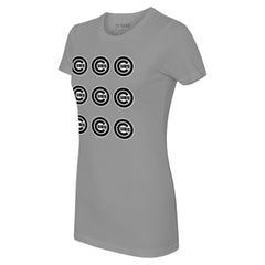 Chicago Cubs Tiny Turnip Women's Logo Grid  T-Shirt Discount