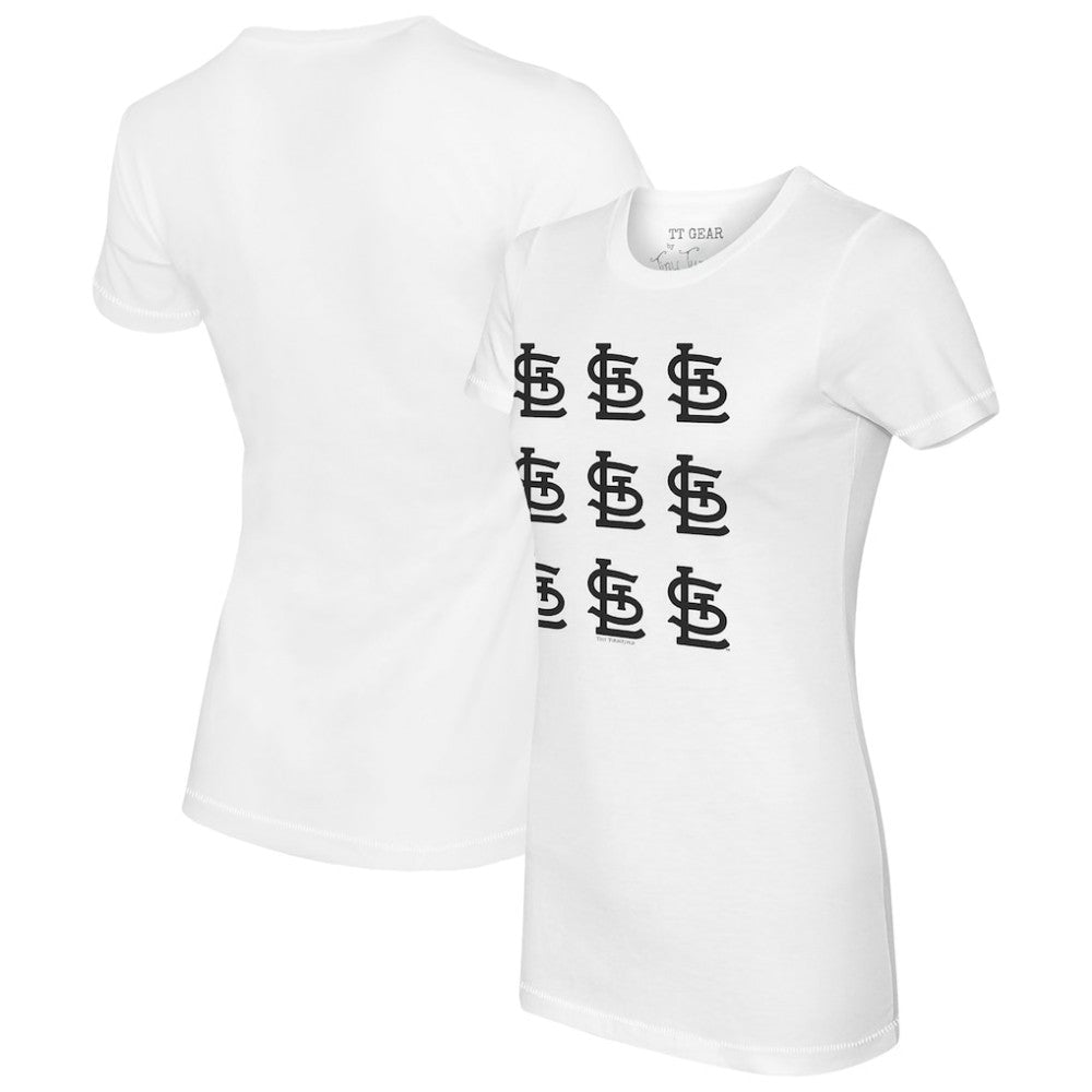St. Louis Cardinals Tiny Turnip Women's Logo Grid T-Shirt for sale