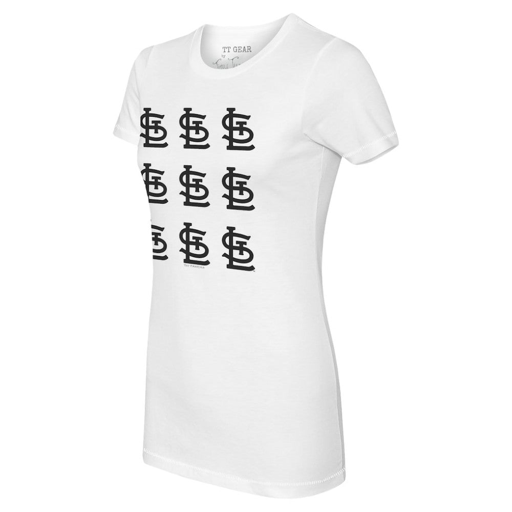 St. Louis Cardinals Tiny Turnip Women's Logo Grid T-Shirt for sale