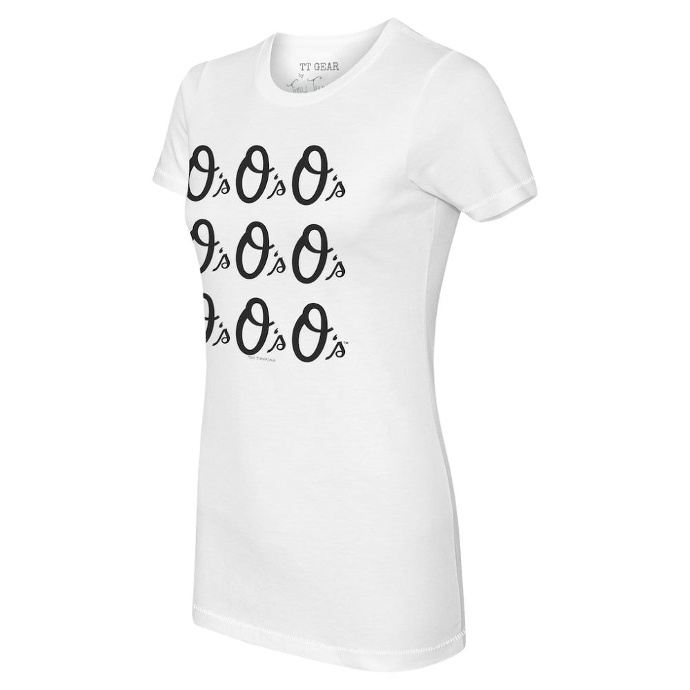 Baltimore Orioles Tiny Turnip Women's Logo Grid T-Shirt Online