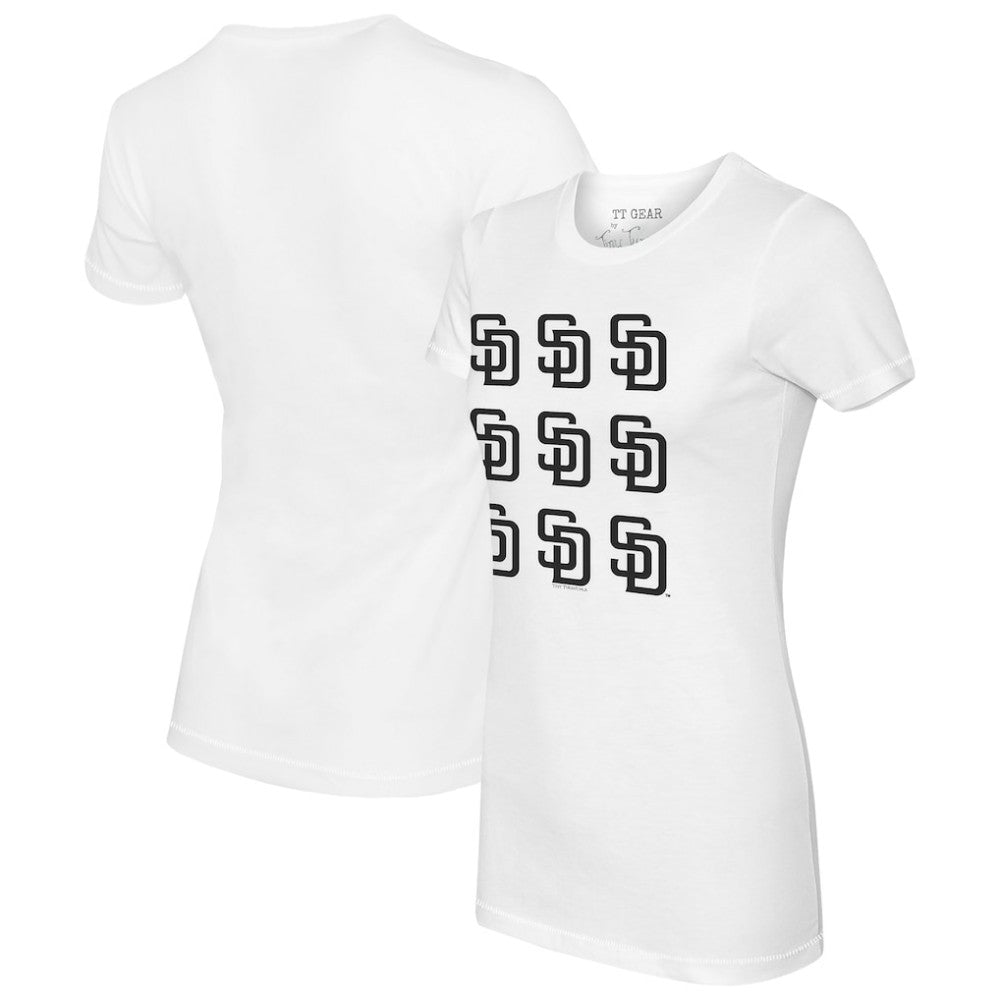 San Diego Padres Tiny Turnip Women's Logo Grid T-Shirt Outlet