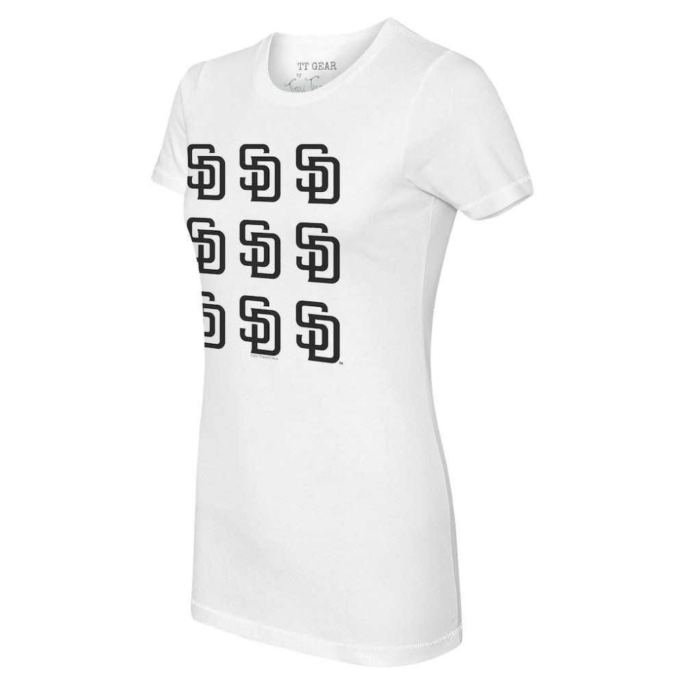 San Diego Padres Tiny Turnip Women's Logo Grid T-Shirt Outlet