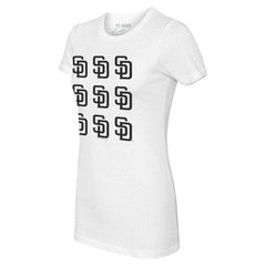 San Diego Padres Tiny Turnip Women's Logo Grid T-Shirt Outlet