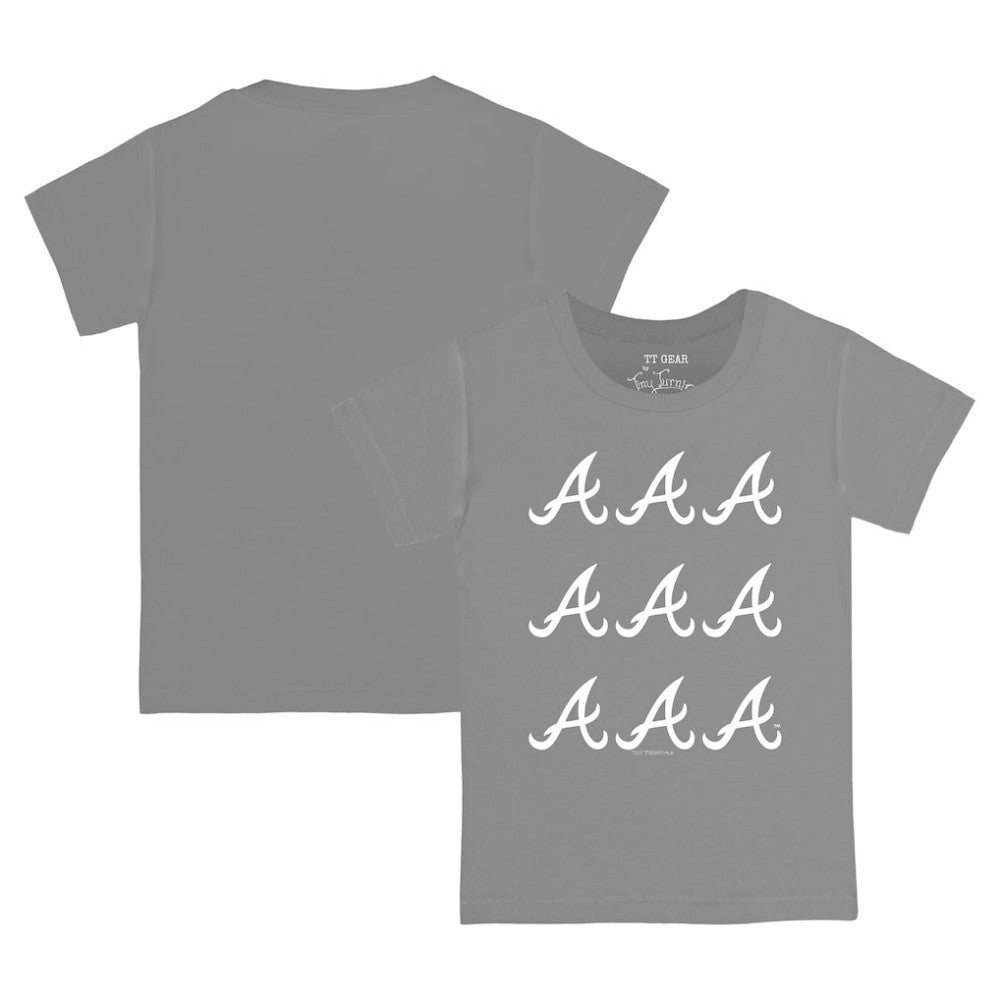 Atlanta Braves Tiny Turnip Youth Logo Grid  T-Shirt Discount