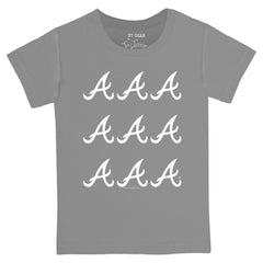 Atlanta Braves Tiny Turnip Youth Logo Grid  T-Shirt Discount