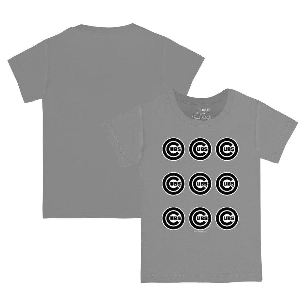 Chicago Cubs Tiny Turnip Youth Logo Grid  T-Shirt Online