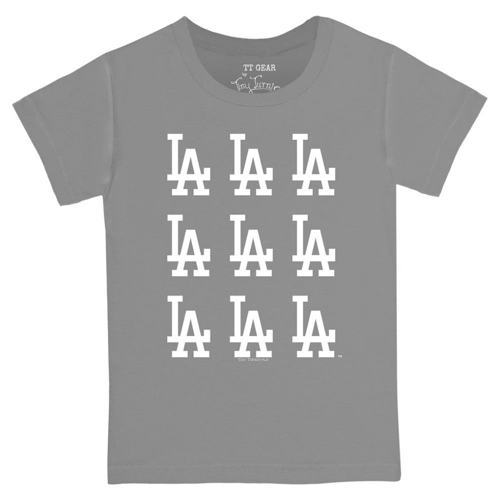 Los Angeles Dodgers Tiny Turnip Youth Logo Grid  T-Shirt Online