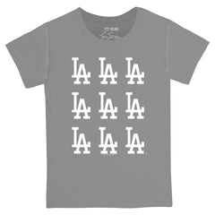 Los Angeles Dodgers Tiny Turnip Youth Logo Grid  T-Shirt Online