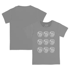 Milwaukee Brewers Tiny Turnip Youth Logo Grid  T-Shirt Near Me