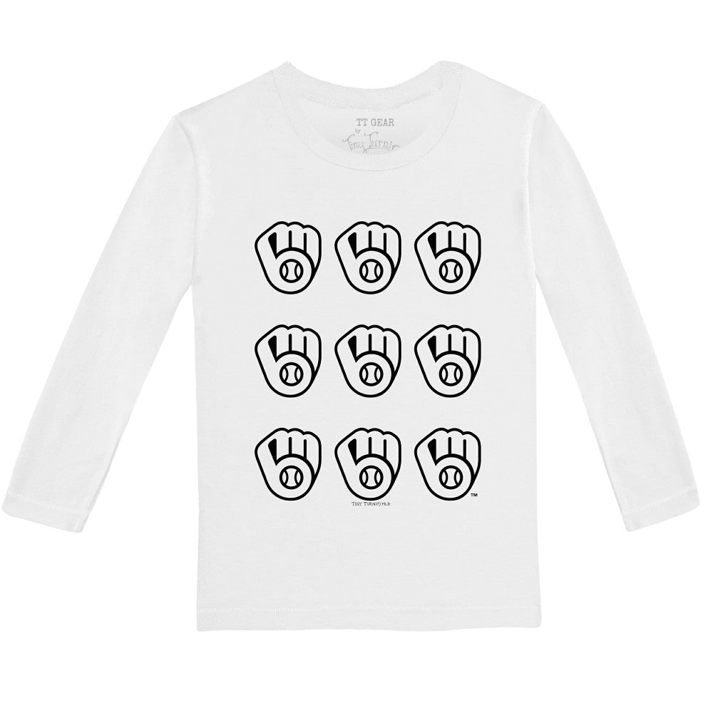 Milwaukee Brewers Tiny Turnip Youth Logo Grid Long Sleeve T-Shirt Near Me