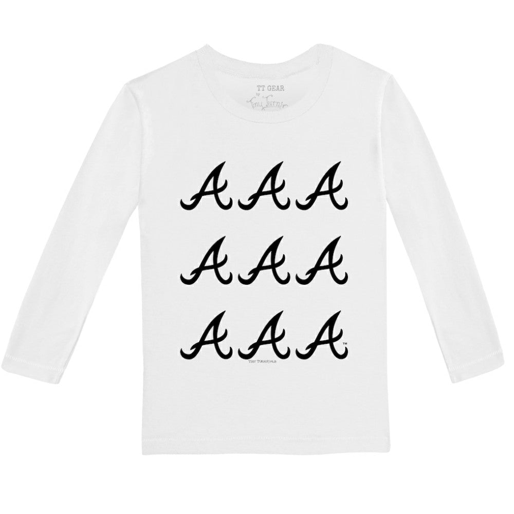 Atlanta Braves Tiny Turnip Youth Logo Grid Long Sleeve T-Shirt Near Me