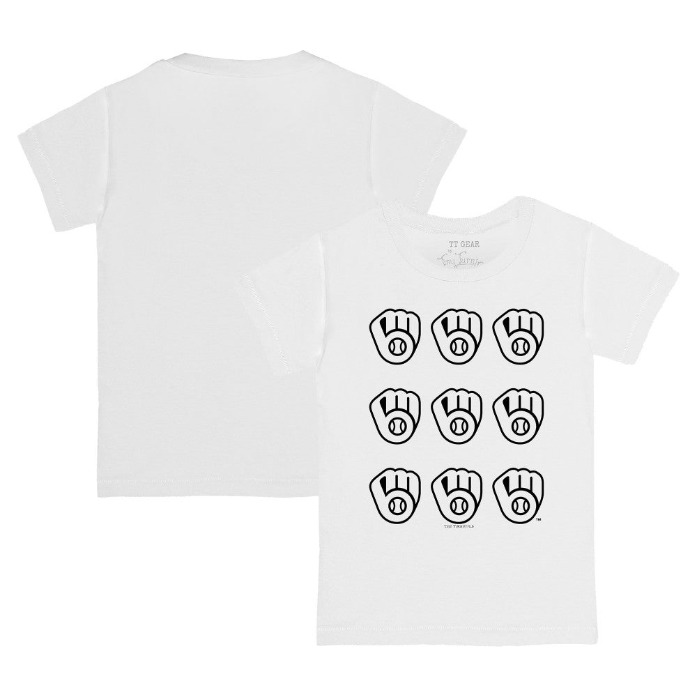 Milwaukee Brewers Tiny Turnip Youth Logo Grid T-Shirt Discount
