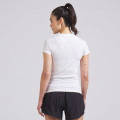 Vancouver Canucks lululemon Women's Swiftly Tech Short-Sleeve Shirt 2.0 - White | NHL Lifestyle