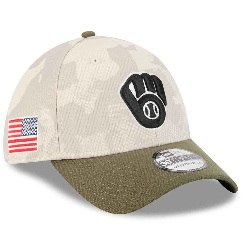 Milwaukee Brewers New Era 2025 Armed Forces Day 39THIRTY Flex Hat Sale