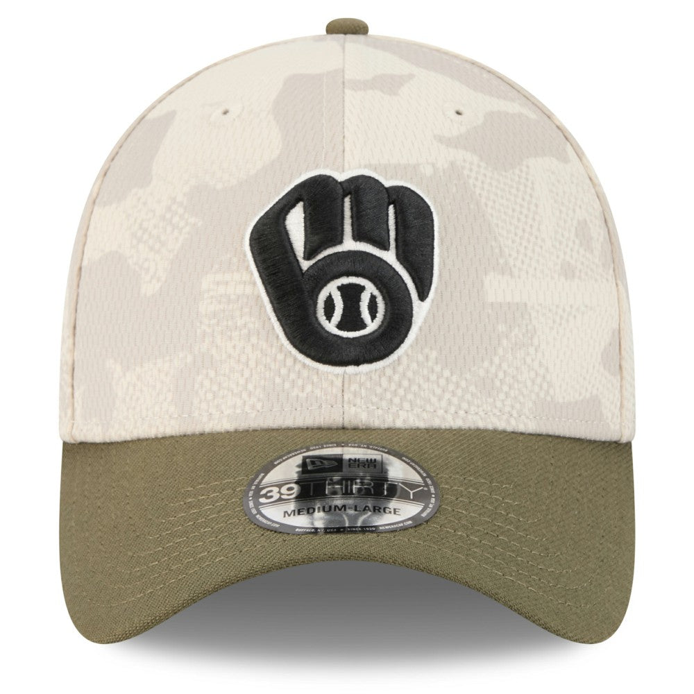 Milwaukee Brewers New Era 2025 Armed Forces Day 39THIRTY Flex Hat Sale