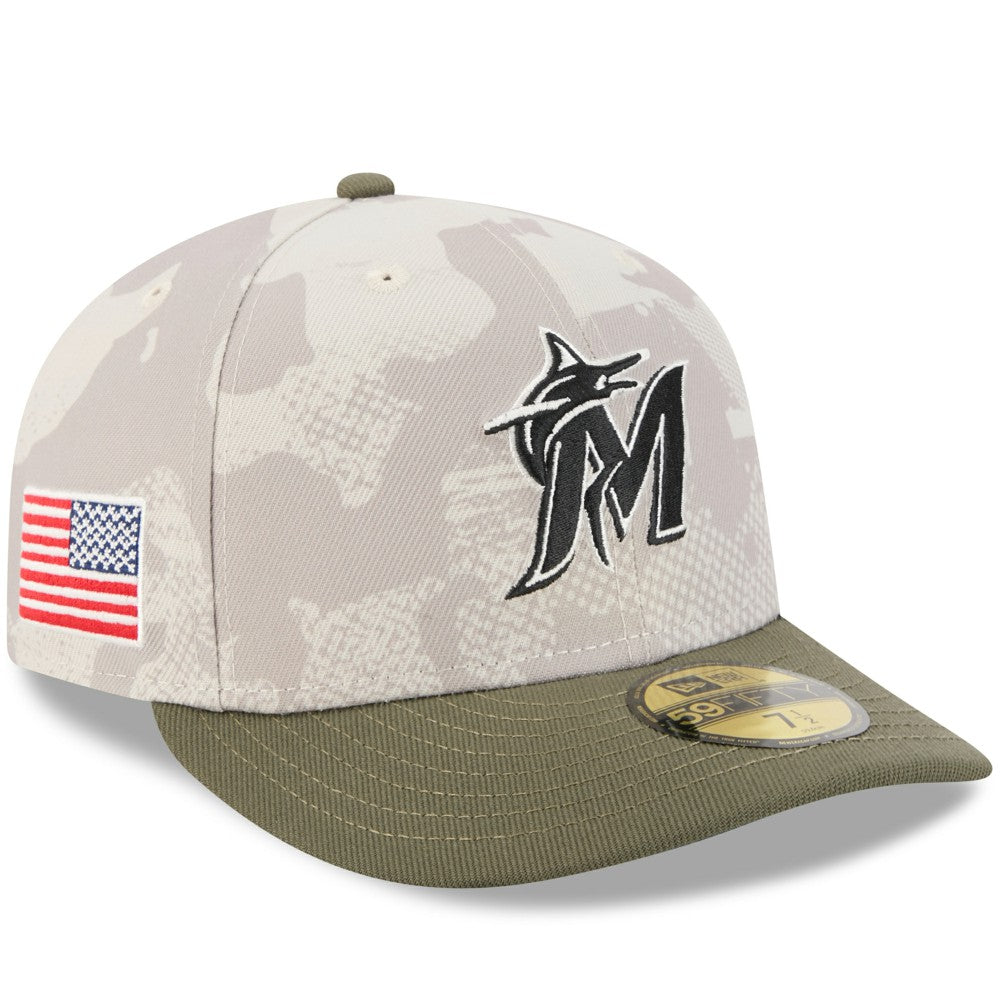 Miami Marlins New Era 2025 Armed Forces Day 59FIFTY Fitted Hat Near Me