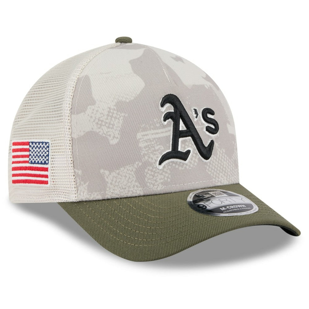 Athletics New Era 2025 Armed Forces Day 9FORTY M-Crown A-Frame Adjustable Hat Sale