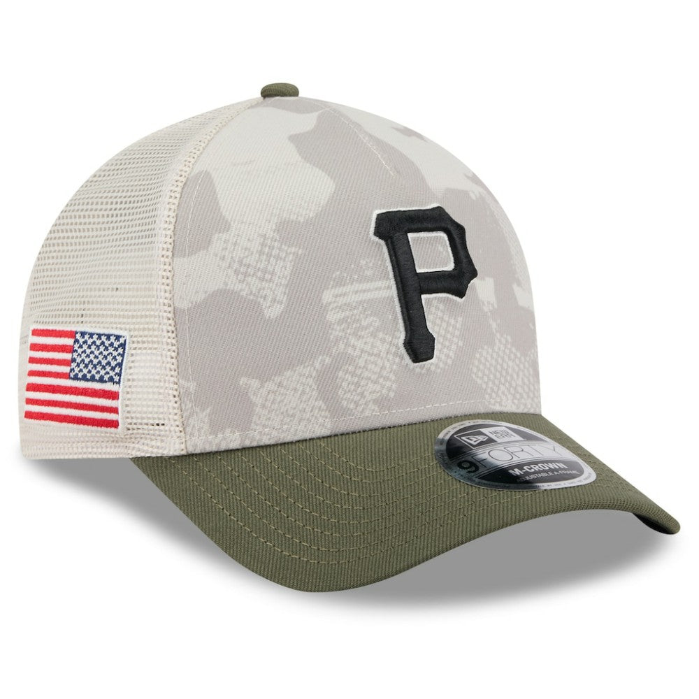 Pittsburgh Pirates New Era 2025 Armed Forces Day 9FORTY M-Crown A-Frame Adjustable Hat Sale