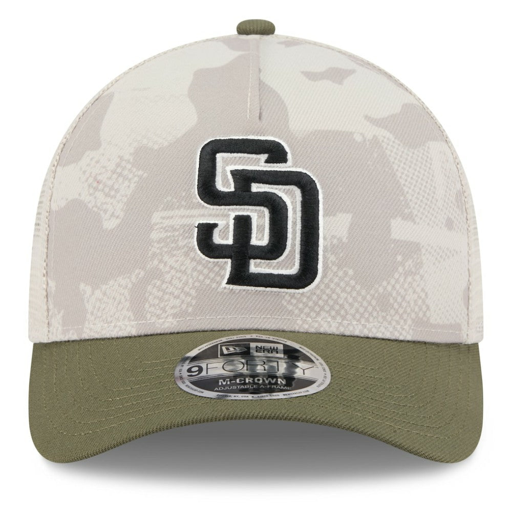 San Diego Padres New Era 2025 Armed Forces Day 9FORTY M-Crown A-Frame Adjustable Hat Sale