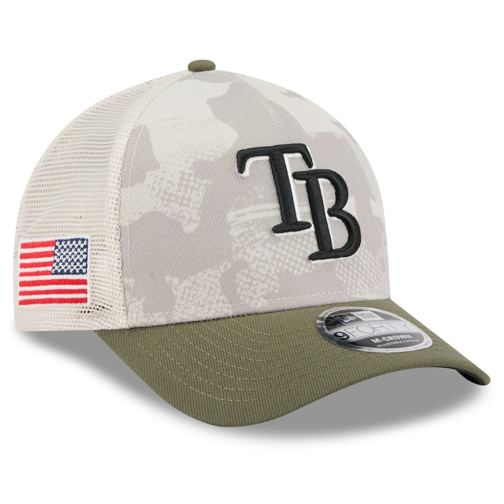 Tampa Bay Rays New Era 2025 Armed Forces Day 9FORTY M-Crown A-Frame Adjustable Hat Near Me