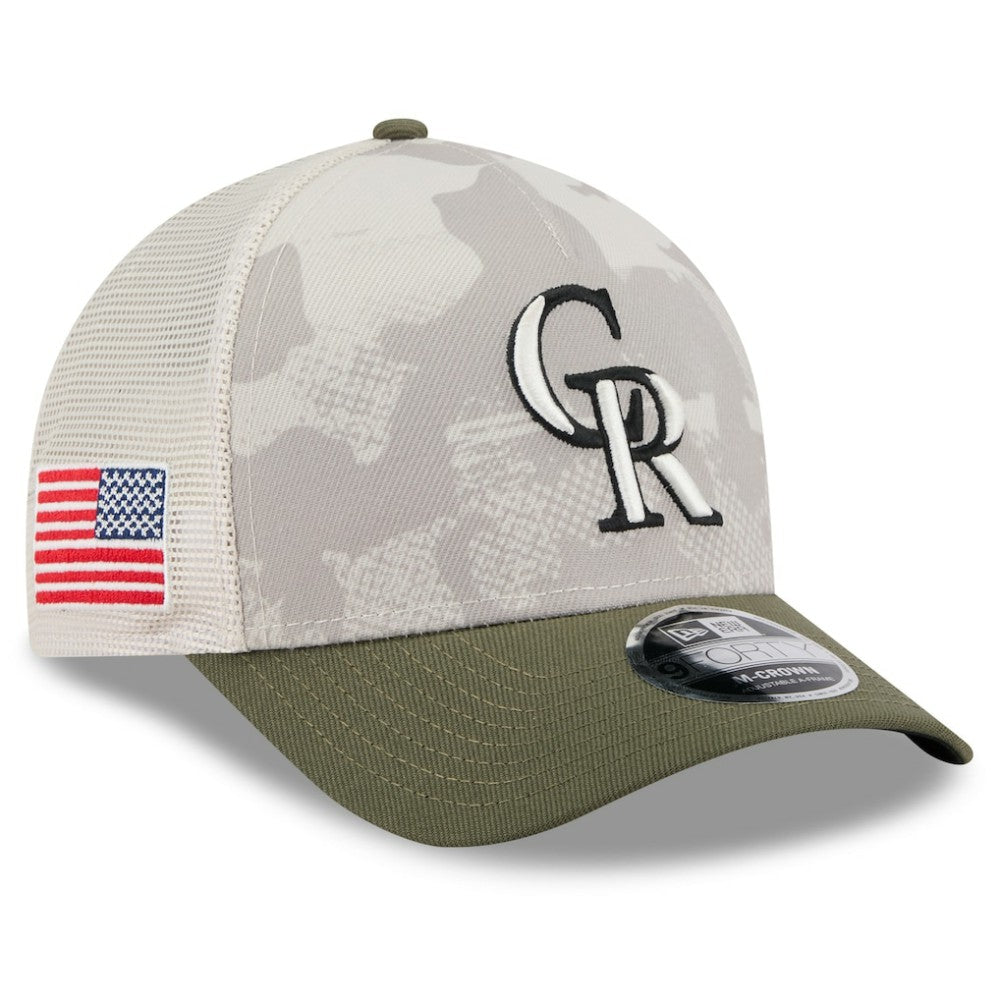 Colorado Rockies New Era 2025 Armed Forces Day 9FORTY M-Crown A-Frame Adjustable Hat Discount