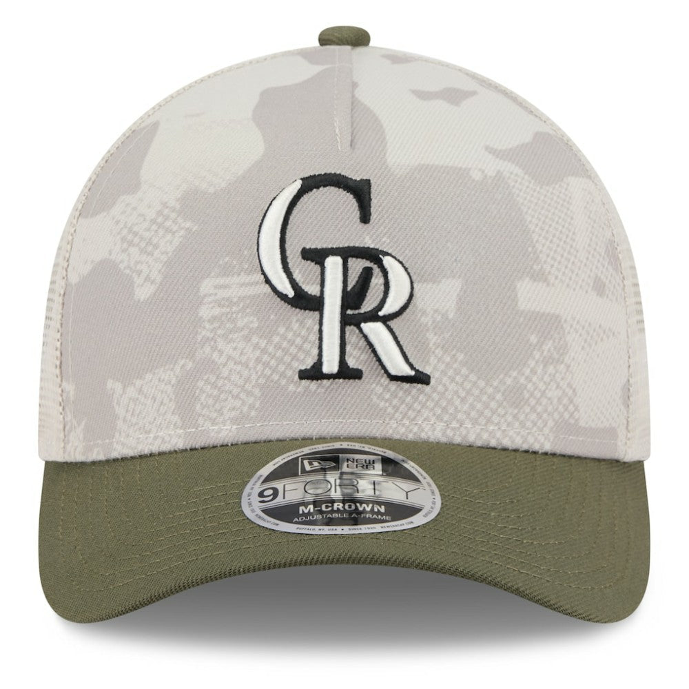 Colorado Rockies New Era 2025 Armed Forces Day 9FORTY M-Crown A-Frame Adjustable Hat Discount