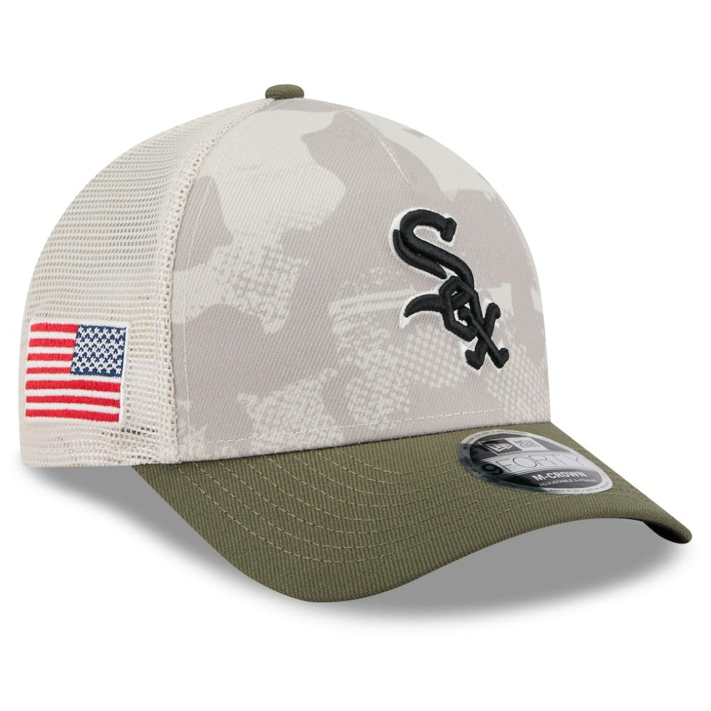 Chicago White Sox New Era 2025 Armed Forces Day 9FORTY M-Crown A-Frame Adjustable Hat Sale