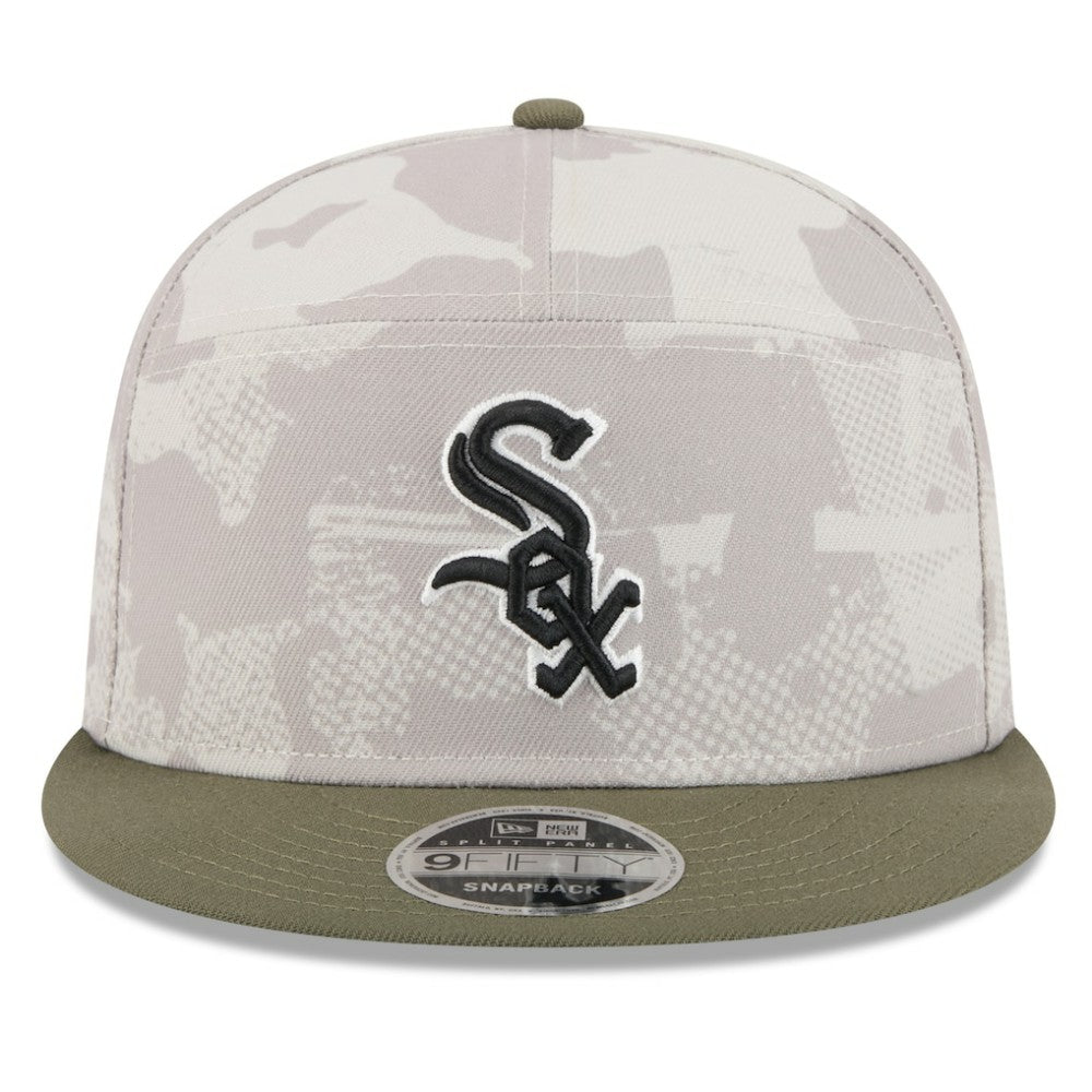 Chicago White Sox New Era 2025 Armed Forces Day Split Panel 9FIFTY Snapback Hat Discount