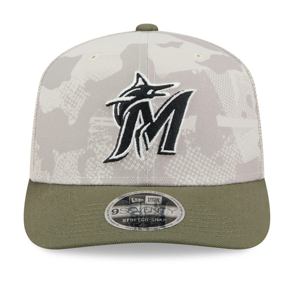 Miami Marlins New Era 2025 Armed Forces Day 9SEVENTY Stretch-Snap Hat Outlet