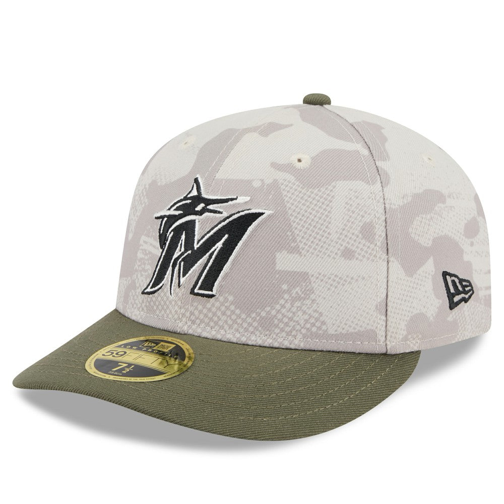 Miami Marlins New Era 2025 Armed Forces Day Low Profile 59FIFTY Fitted Hat Near Me