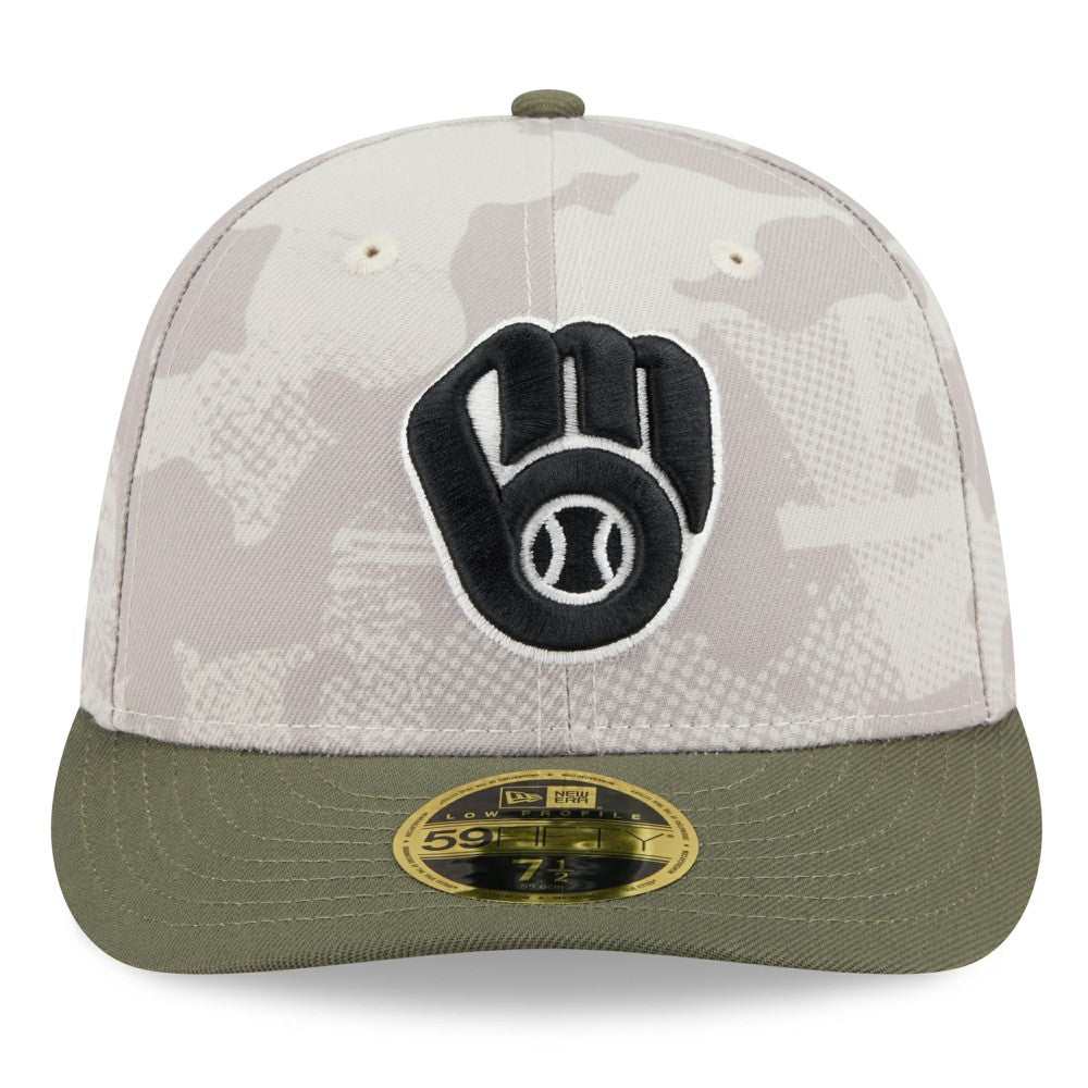 Milwaukee Brewers New Era 2025 Armed Forces Day Low Profile 59FIFTY Fitted Hat Outlet